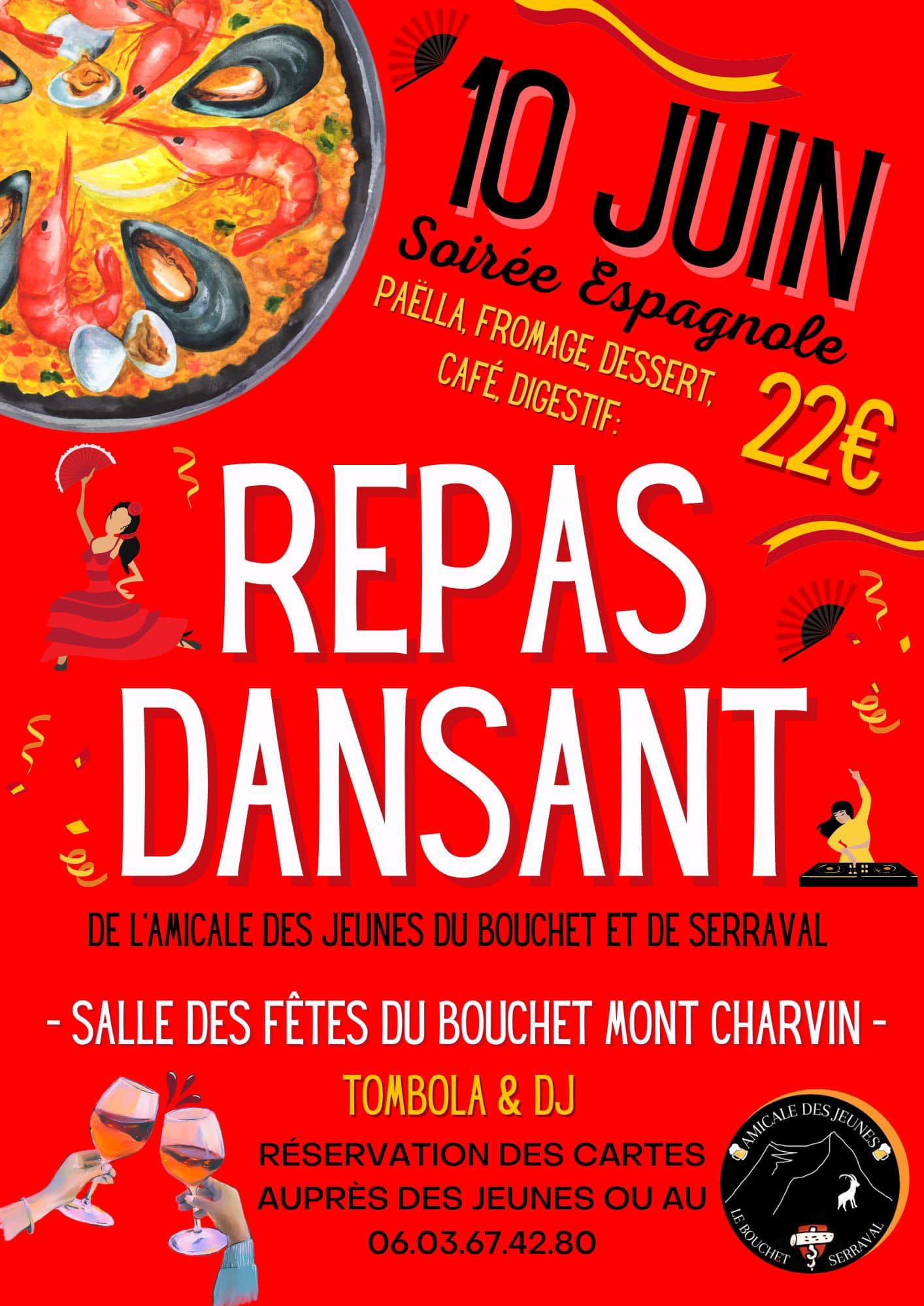 Repas Dansant de l'Amicale des Jeunes Serraval & Bouchet Mt Charvin